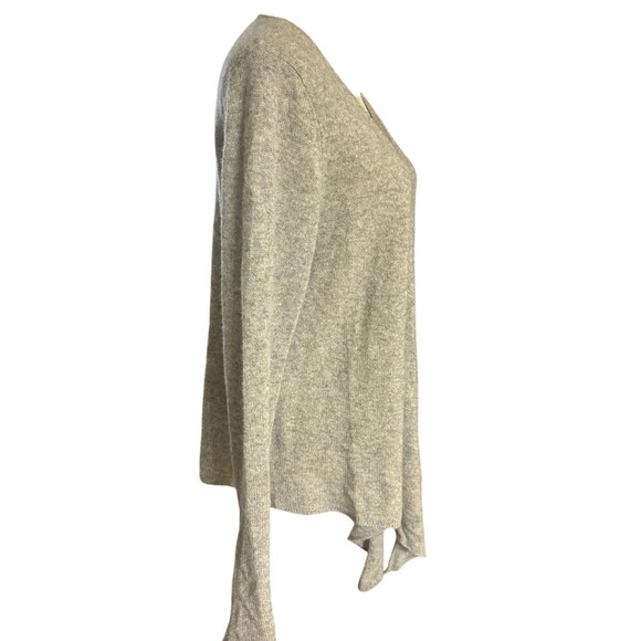 Chelsea & Theodore 100% Cashmere Womens L Gray Open Cardigan Knit Sweater - Picture 7 of 9
